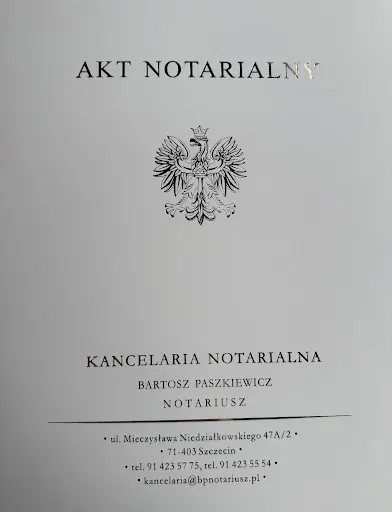 Kancelaria Notarialna Bartosz Paszkiewicz Notariusz w Szczecinie